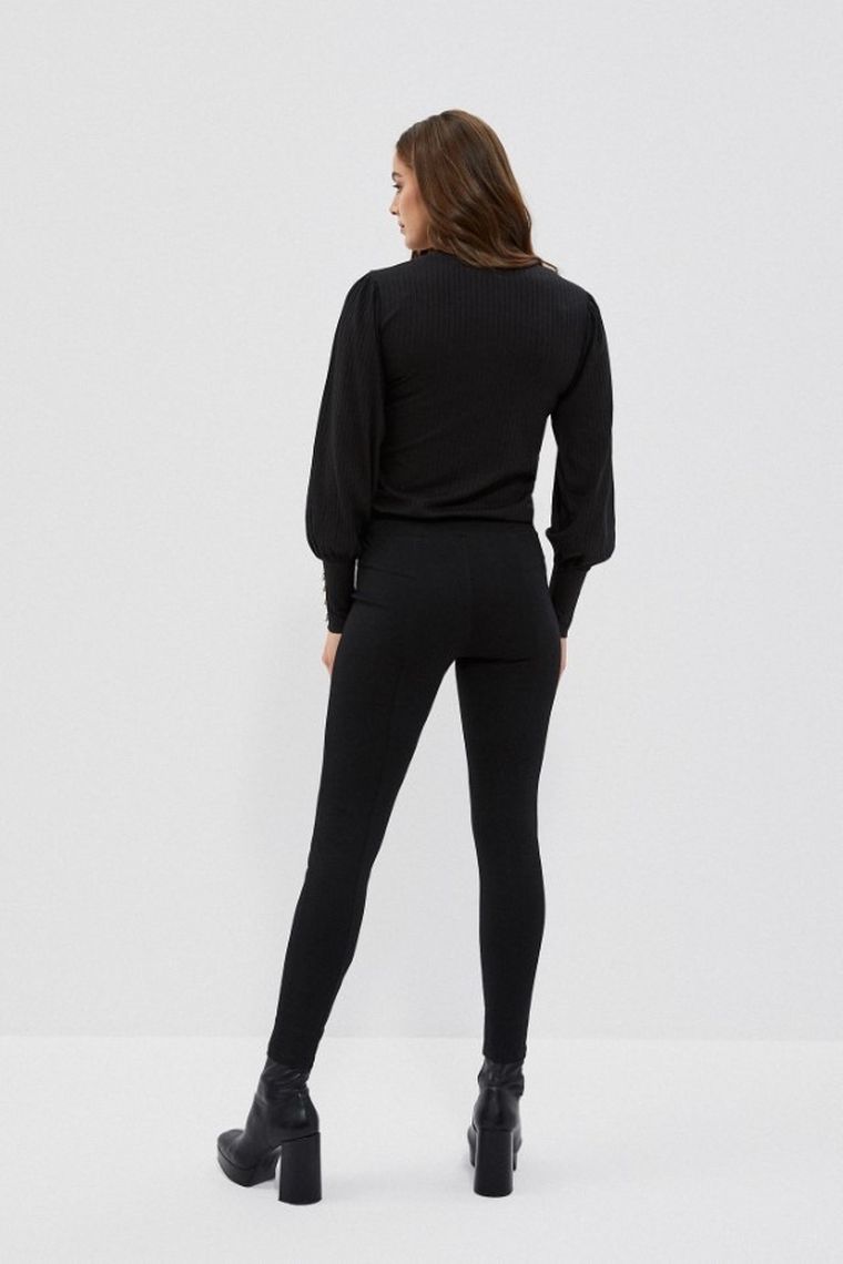 Legginsy damskie, czarne, Moodo
