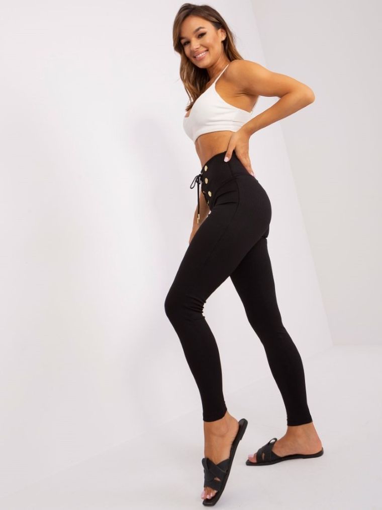 Legginsy damskie, czarne, Och Bella