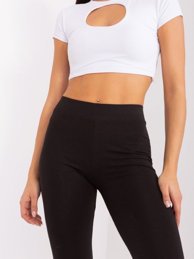 Legginsy damskie, czarne, Rue Paris