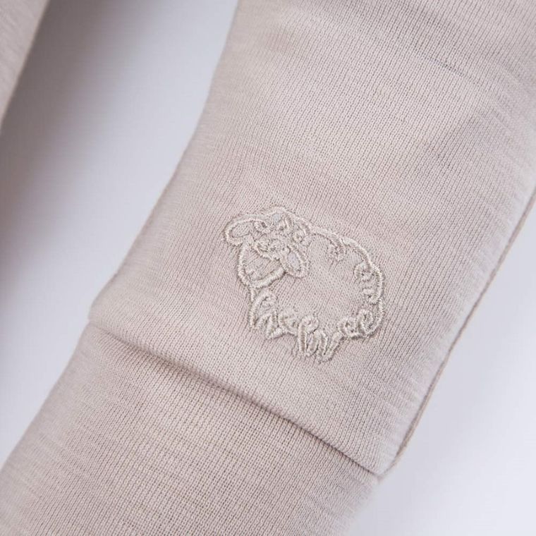 Legginsy dziecięce, wełna merino, beżowe, Eevi