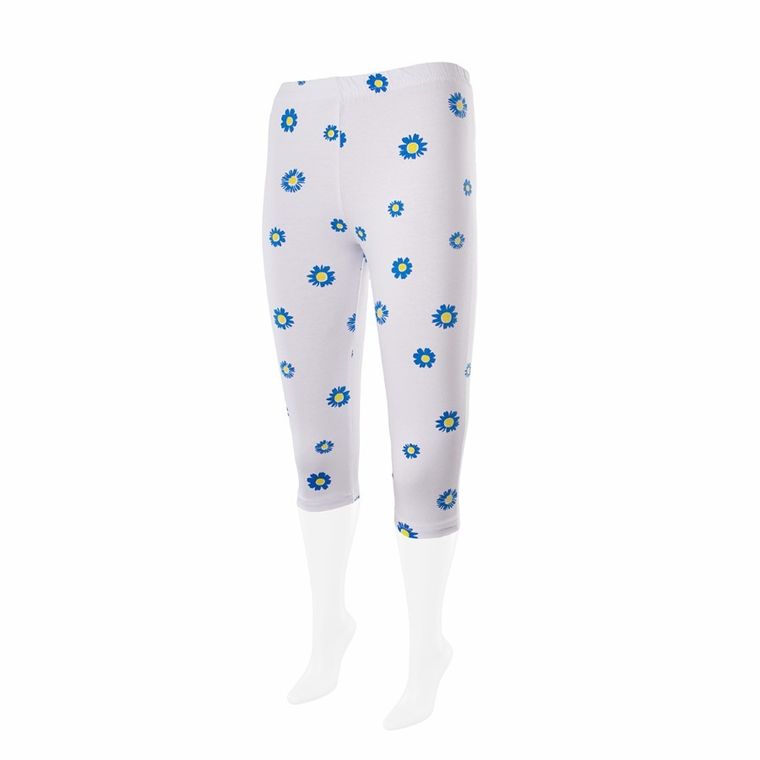 Legginsy dziewczęce 3/4, białe, granatowe, zestaw, 2 szt., Tup Tup