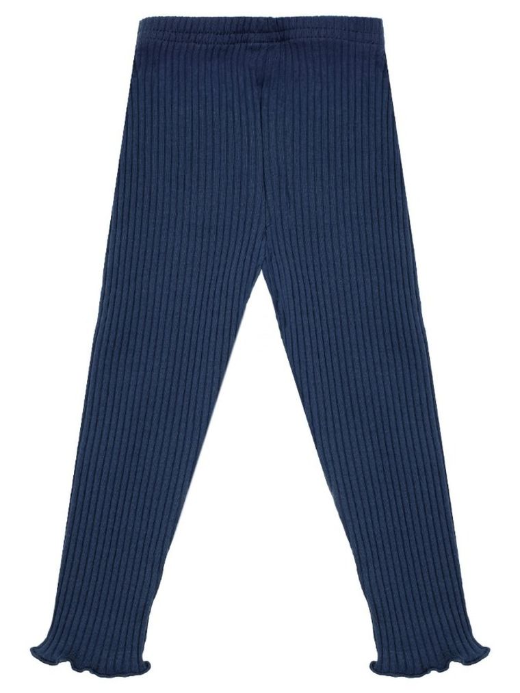 Legginsy dziewczęce, prążkowane, granatowe, Nicol