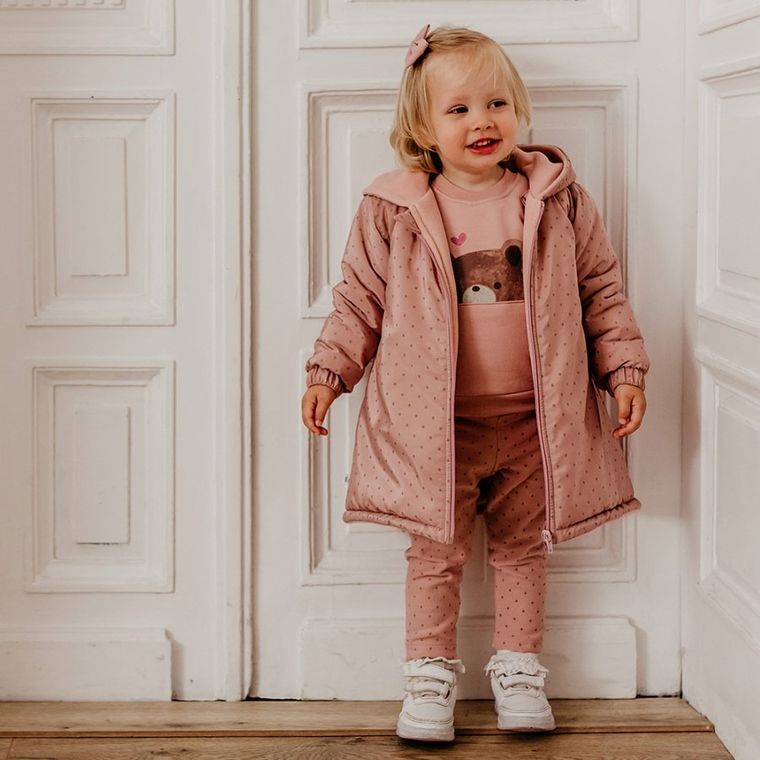 Legginsy dziewczęce, różowe, Eevi