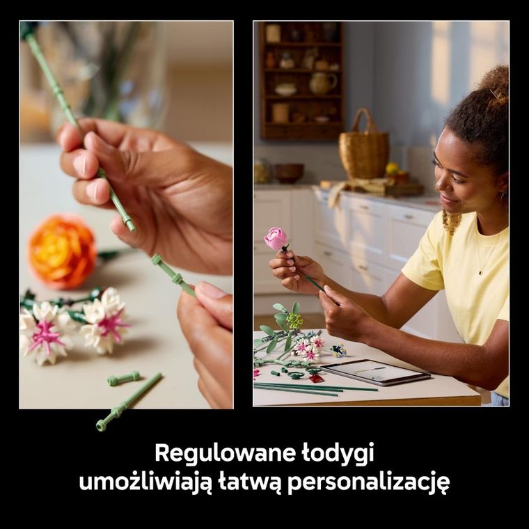 LEGO Botanicals, Piękny bukiet różowych kwiatów, 10342