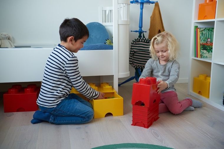 LEGO, Brick 2, pojemnik klocek, żółty