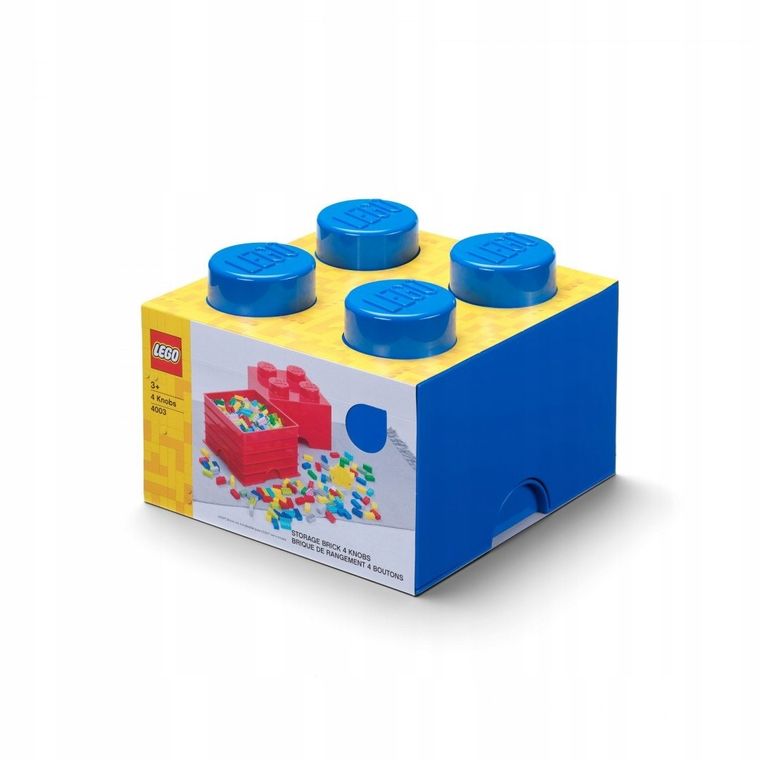 LEGO, Brick 4, pojemnik klocek, niebieski