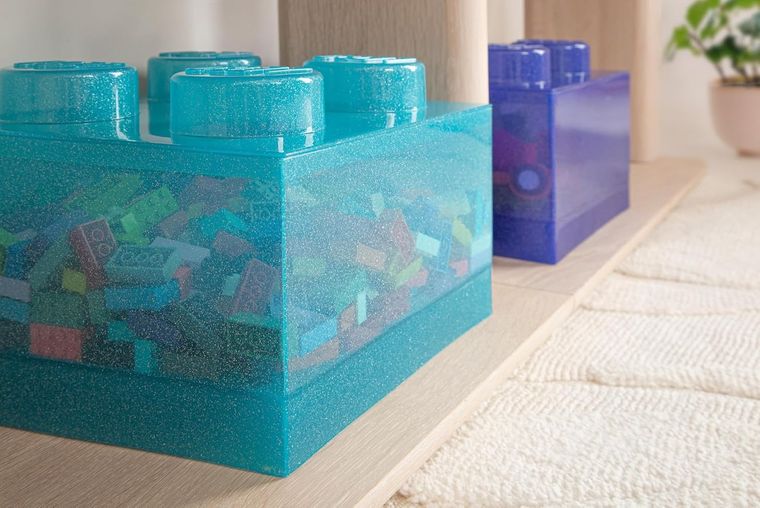 LEGO, Brick 4, pojemnik klocek, transparentny fiolet