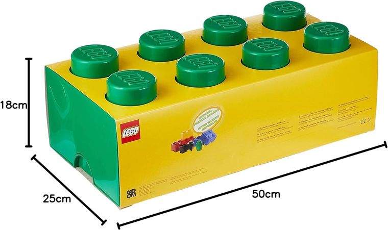 LEGO, Brick 8, pojemnik klocek, zielony
