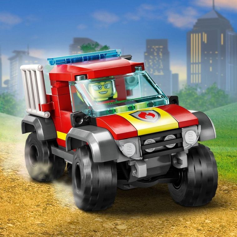 LEGO City, Wóz strażacki 4-4 - misja ratunkowa, 60393