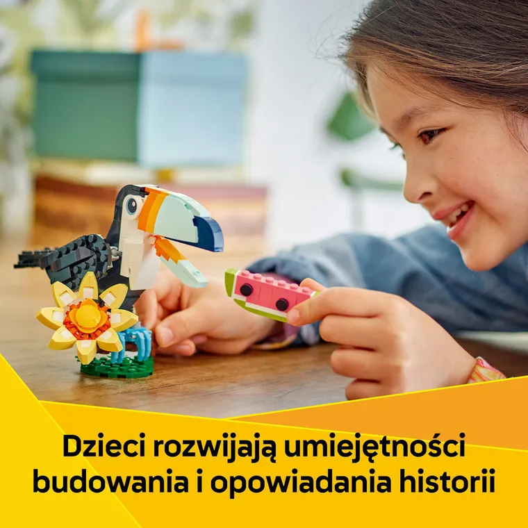 LEGO Creator 3 w 1, Dzikie zwierzęta: Tropikalny tukan, 31173