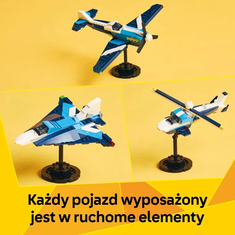 LEGO Creator 3 w 1, Statek powietrzny: samolot wyścigowy, 31160