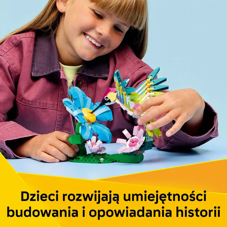 LEGO Creator, Dzikie zwierzęta: kolorowy koliber, 31384