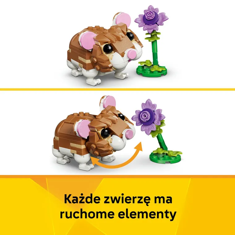 LEGO Creator, Uroczy chomik z kwiatkiem, 31376