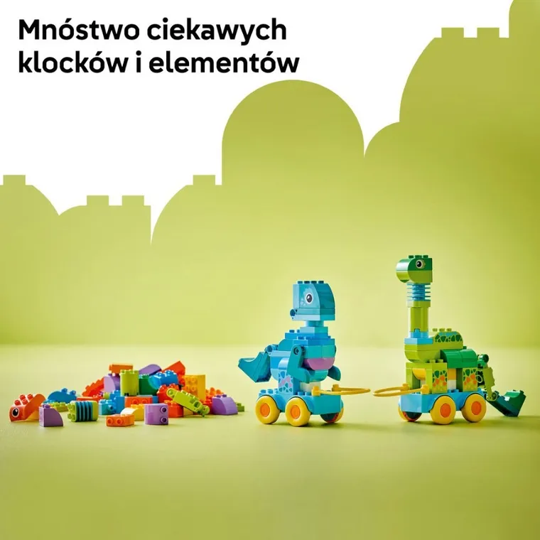 LEGO DUPLO, 3 w 1 Dinozaury na kółkach, zabawka, 10451