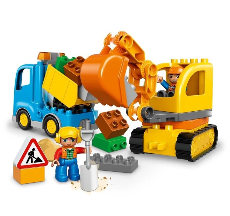 LEGO DUPLO, Ciężarówka i koparka gąsienicowa, 10812