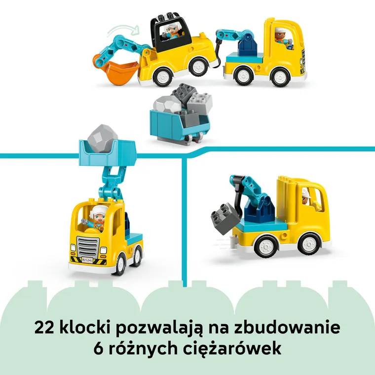 LEGO DUPLO, Maszyny budowlane 3 w 1, 10475