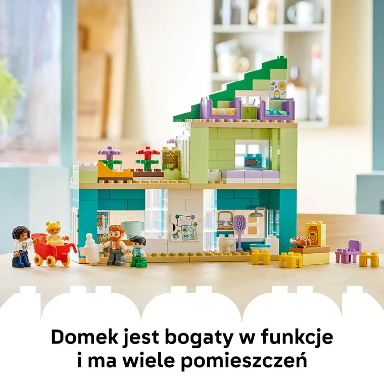 LEGO DUPLO, Nowoczesny dom rodzinny 3 w 1 z figurkami, 10470