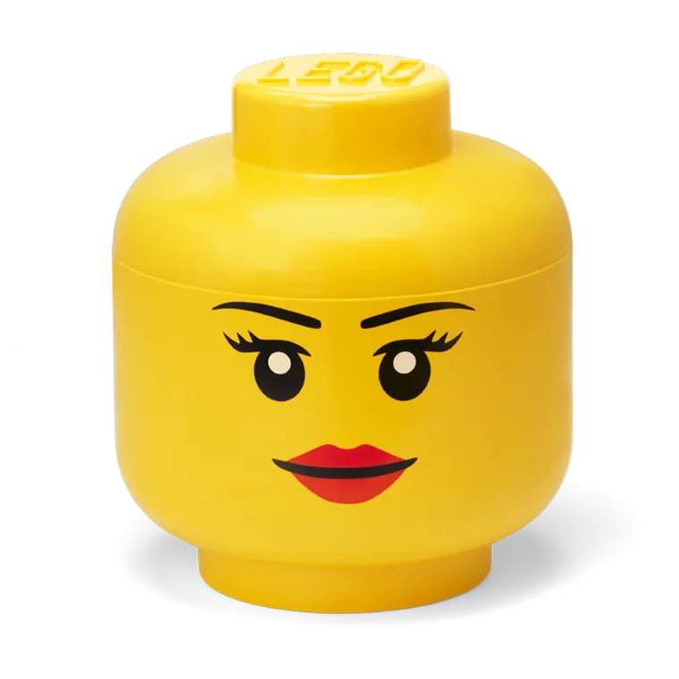 LEGO, duża głowa, pojemnik do przechowywania, girl, rozmiar L, 8,5l