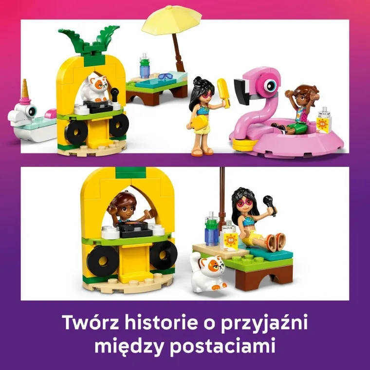 LEGO Friends, Impreza na basenie z jednorożcem i flamingiem, 42658