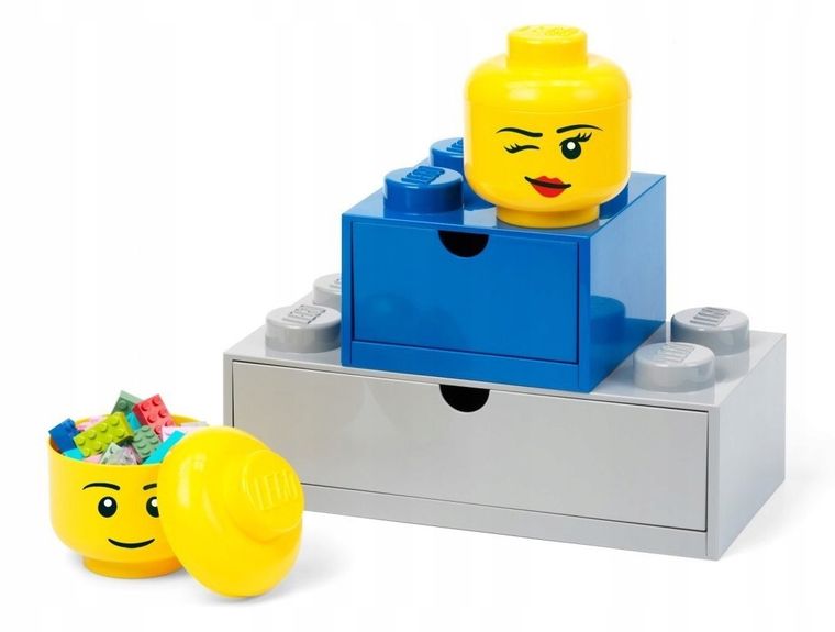LEGO, mała głowa, dziewczynka, pojemnik do przechowywania, rozmiar XS, 0,36l
