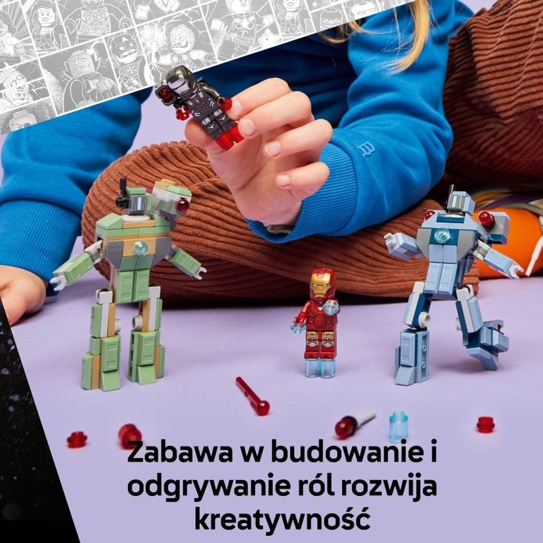 LEGO Marvel, Iron Man i War Machine kontra drony Hammera, 76320