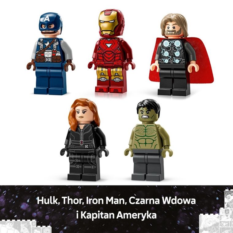 LEGO Marvel, Logo MARVEL z minifigurkami, 76313