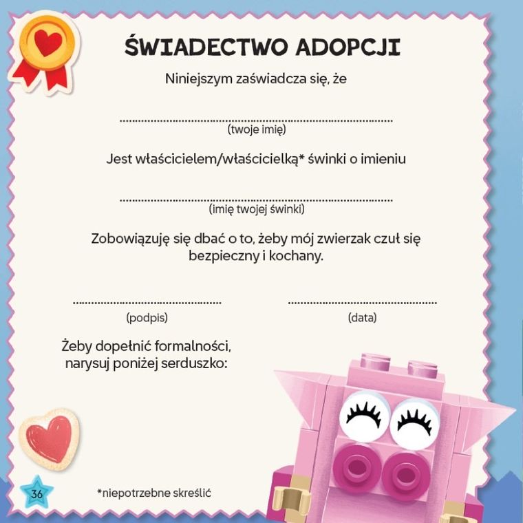 LEGO Master Brand. Zwierzaki Słodziaki +figurka Świnka