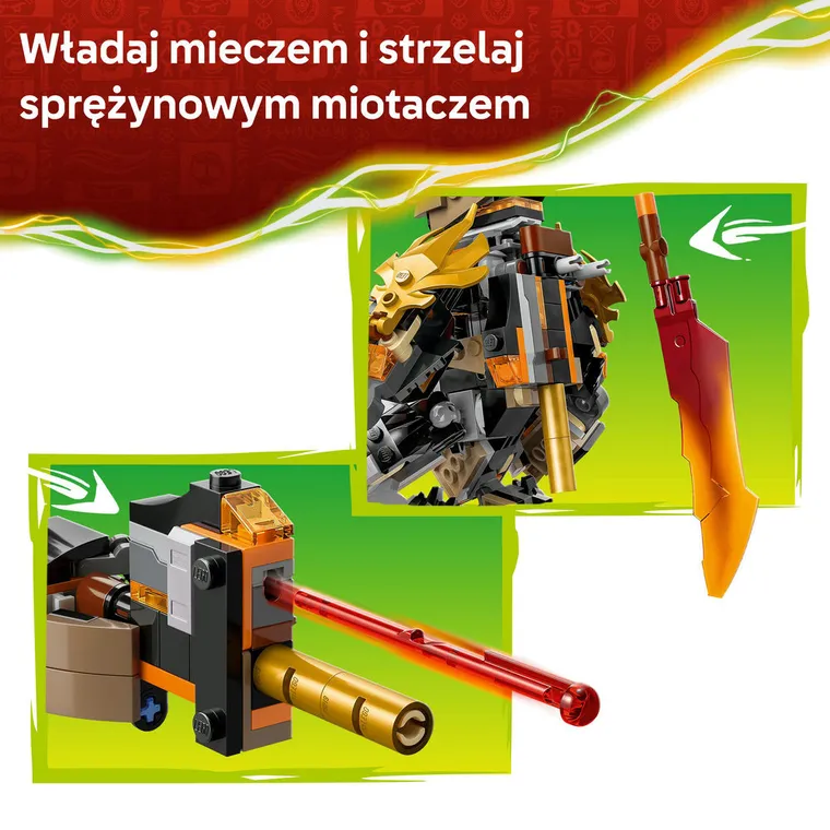 LEGO NINJAGO, Mech specjalny Cole’a i Zane w smoczej zbroi, 71854