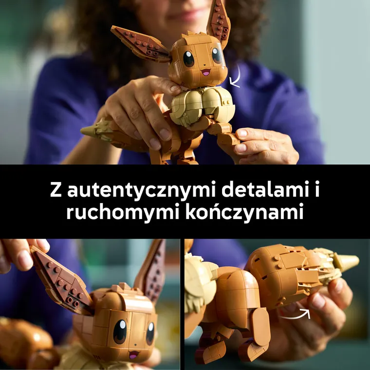 LEGO Pokémon, Eevee, gadżet z gry, zestaw dla dorosłych, 72151