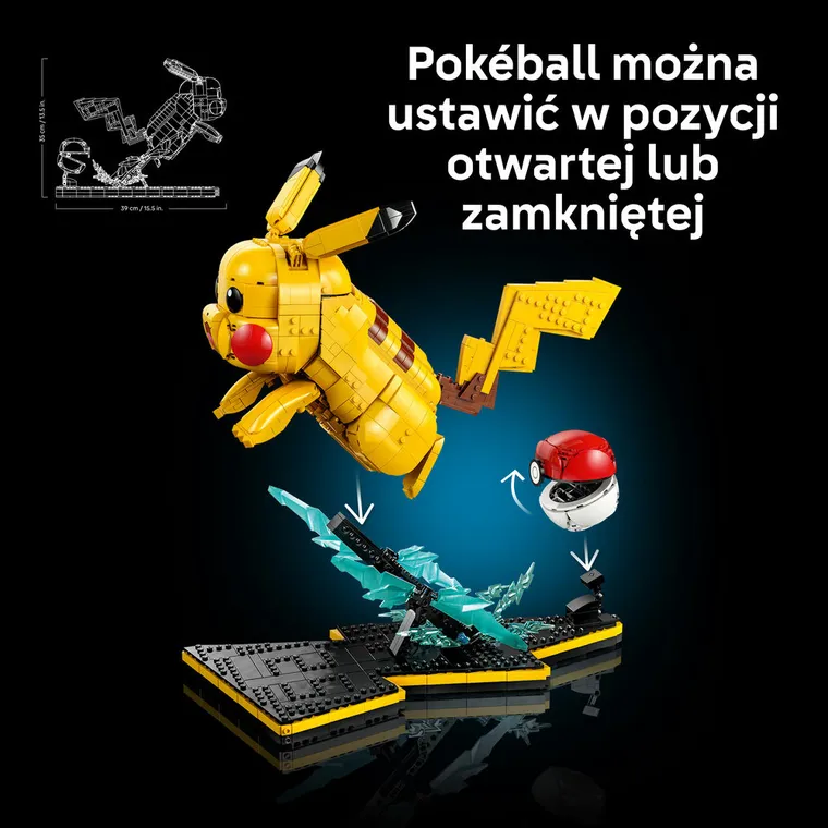 LEGO Pokémon, Pikachu i Pokéball, zestaw dla dorosłych, 72152