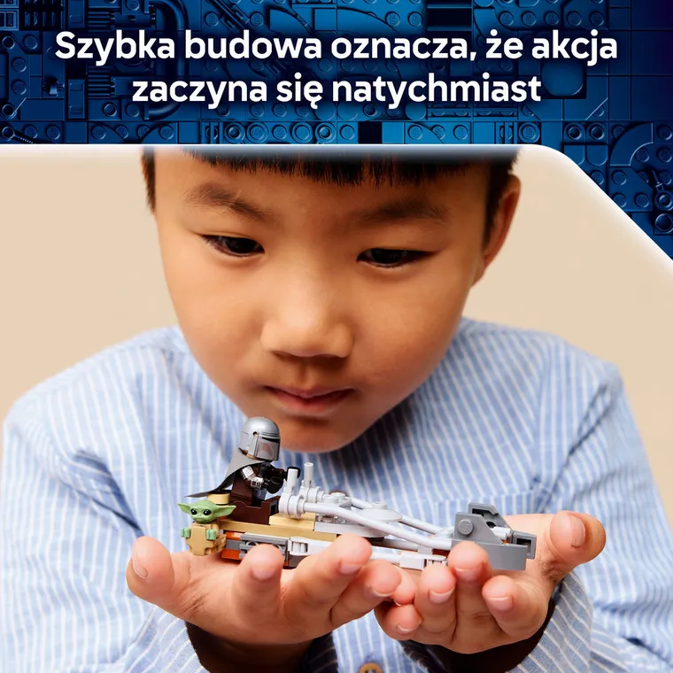 LEGO Star Wars, Śmigacz Mandalorianina i Grogu, 75436