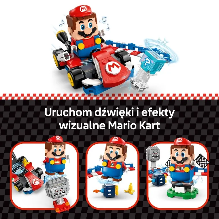 LEGO Super Mario, Mario Kart - Interaktywna figurka LEGO Mario i Standard Kart, 72043