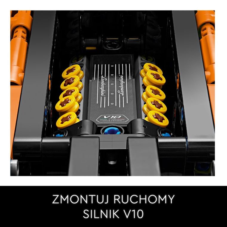 LEGO Technic, Pomarańczowe Lamborghini Huracán Tecnica, 42196