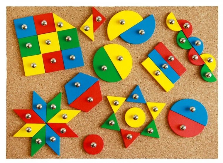 Lena, Przybijanka, zestaw kreatywny, figury geometryczne