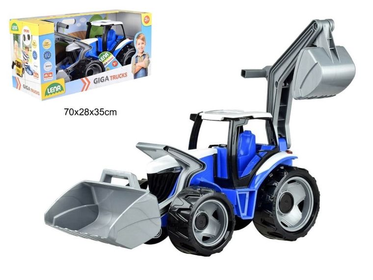 Lena, traktor z elementami spychacza i koparki