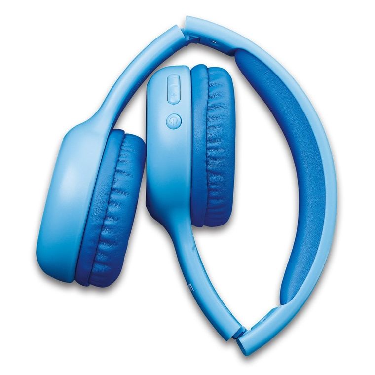 Lenco, słuchawki dziecięce bluetooth z naklejkami, niebieskie