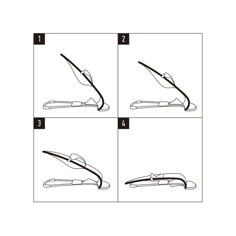 Leżaczek, bujaczek dziecięcy, czarny