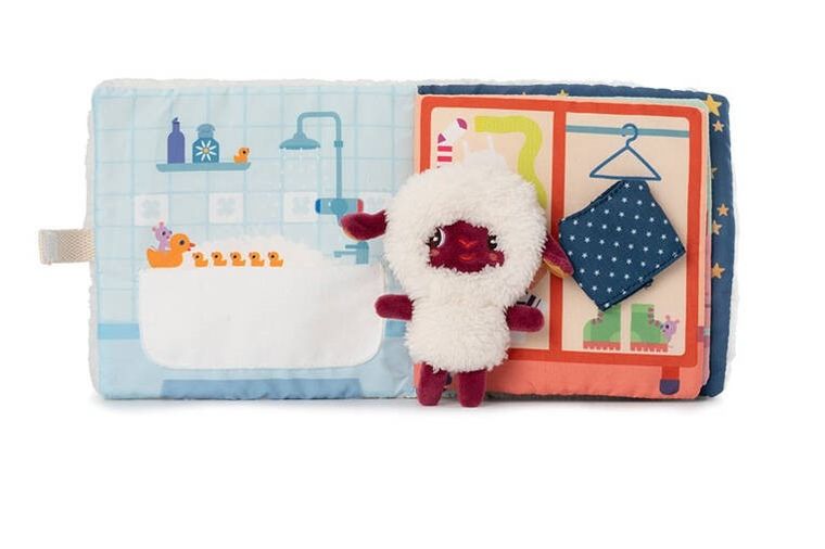 Lilliputiens, Dobranoc, Owieczka Yvon, książeczka aktywizująca z mini-przytulanką, 12m+