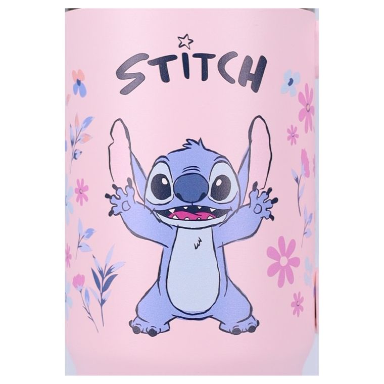 Lilo i Stitch, Bottled Bliss, kubek termiczny ze słomką, różowy, 900 ml