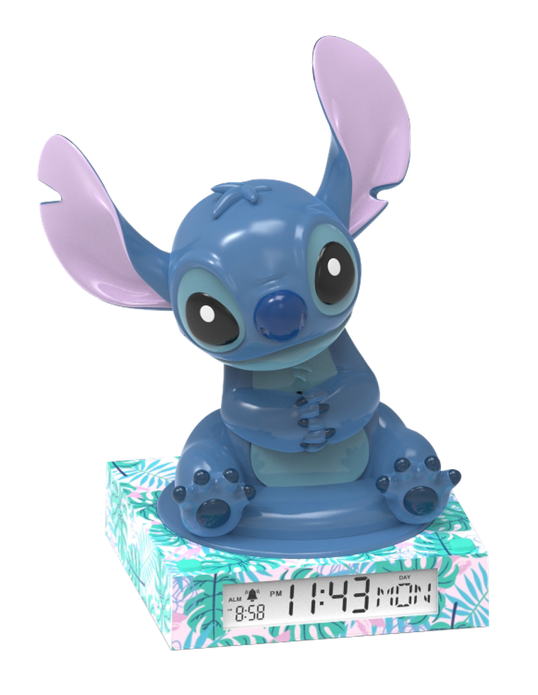 Lilo i Stitch, lampka 3D z budzikiem