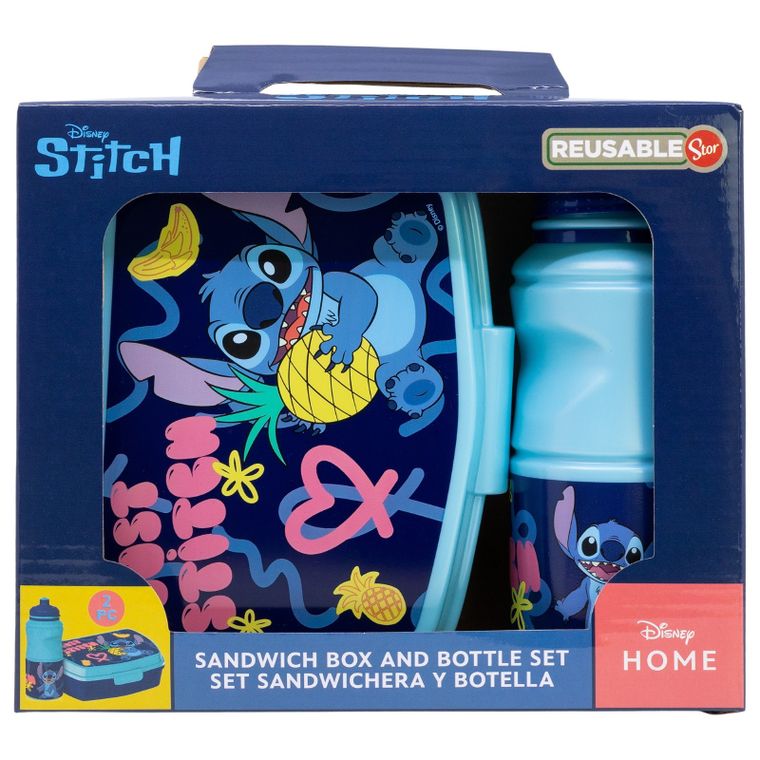 Lilo i Stitch, zestaw: lunchbox + bidon, 380 ml