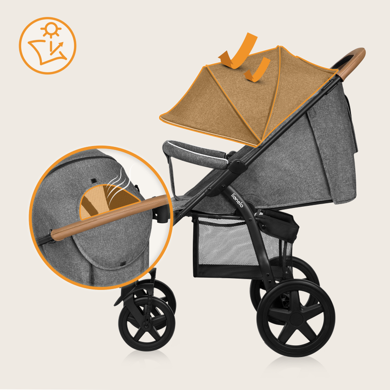 Lionelo, Annet Plus, wózek spacerowy, Stone Caramel