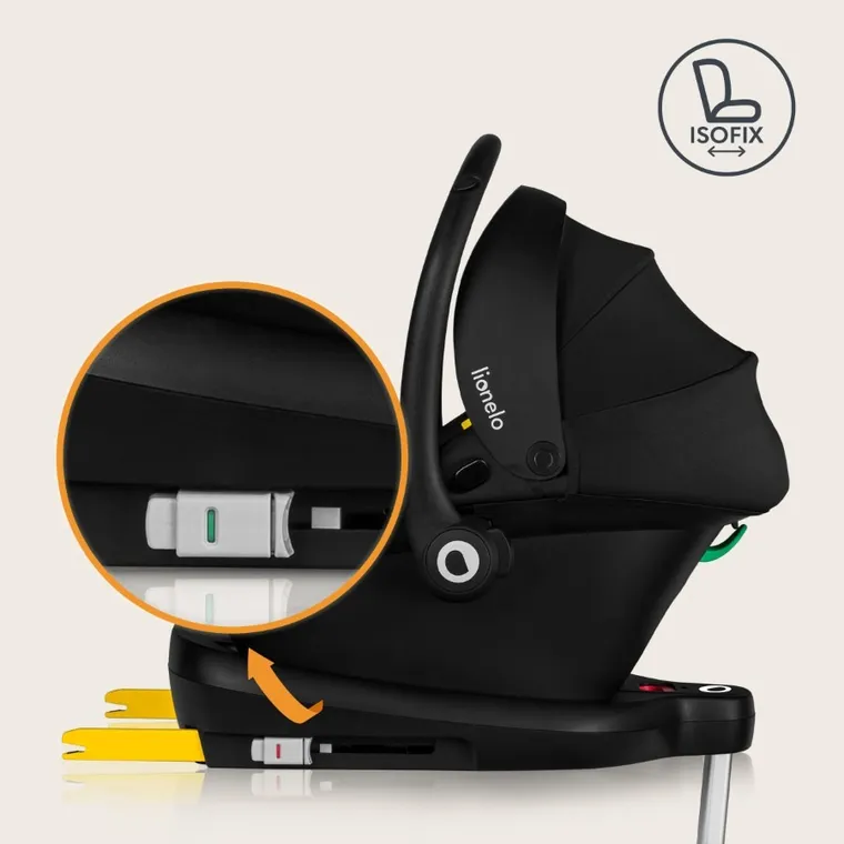 Lionelo, Astrid, baza do fotelika, Black