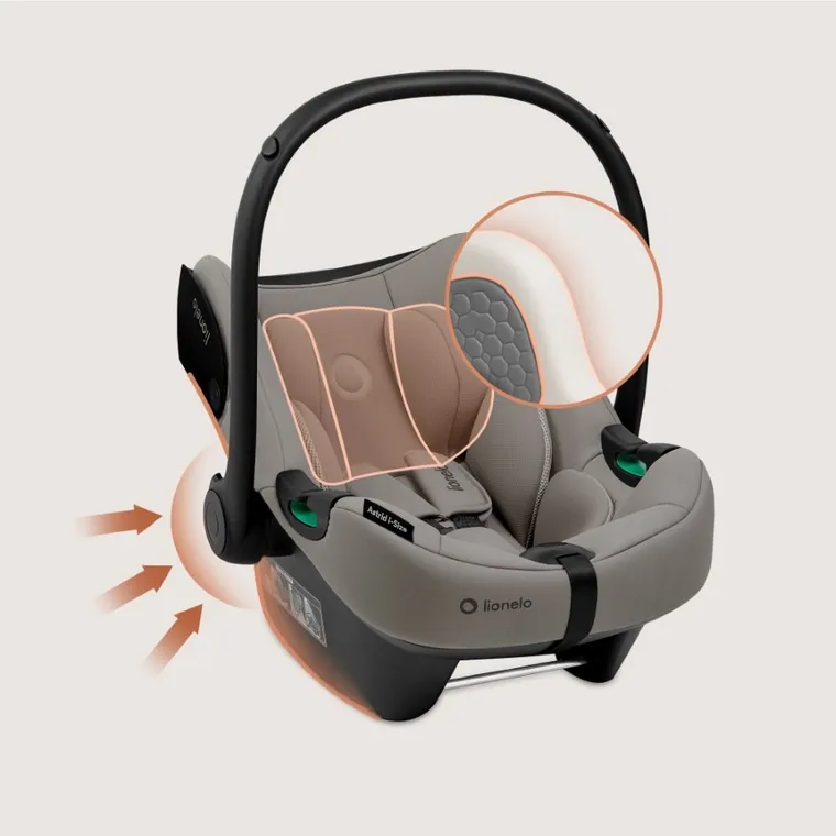 Lionelo, Astrid, i-Size, fotelik samochodowy z bazą, Beige Taupe