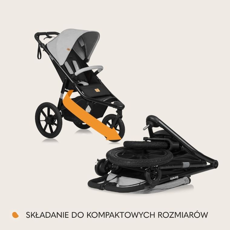 Lionelo, Azura, wózek spacerowy, Grey Stone