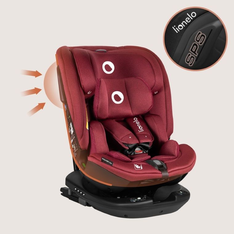 Lionelo, Bastiaan, fotelik samochodowy, i-Size, RWF, Red Burgundy, 40-150 cm