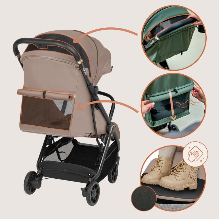 Lionelo, Bess, wózek spacerowy, beige sand