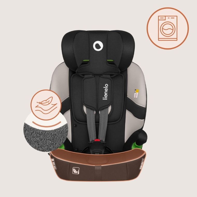 Lionelo, Billy, fotelik samochodowy, i-Size, Beige Latte, 76-150 cm