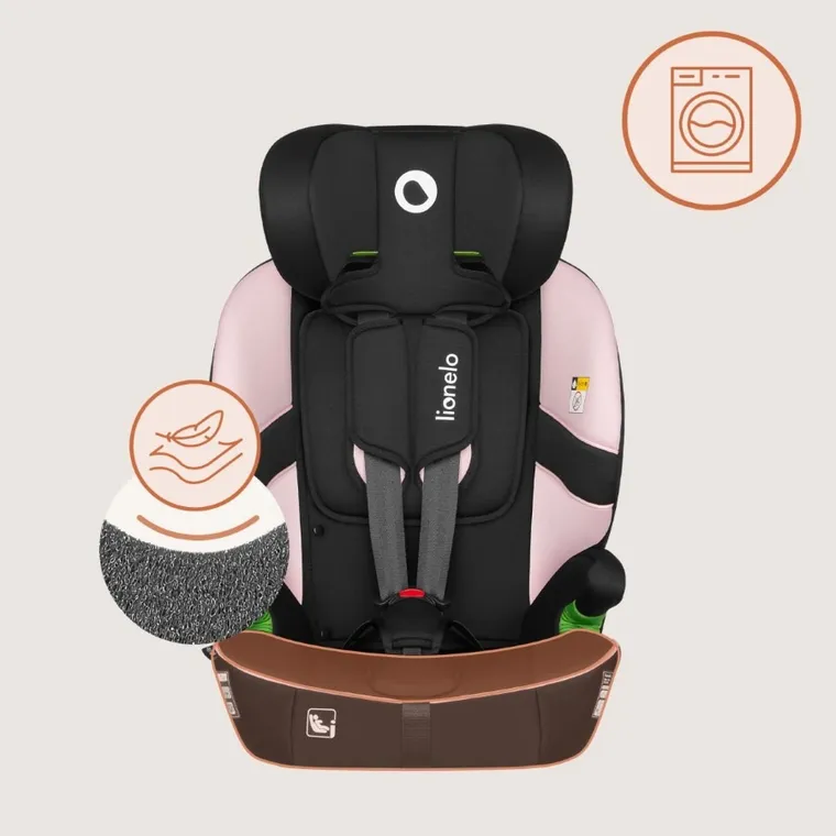 Lionelo, Billy, fotelik samochodowy, i-Size, Pink Baby, 76-150 cm