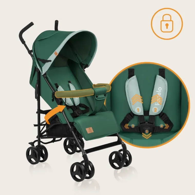 Lionelo, Elia, wózek spacerowy, Green Forest